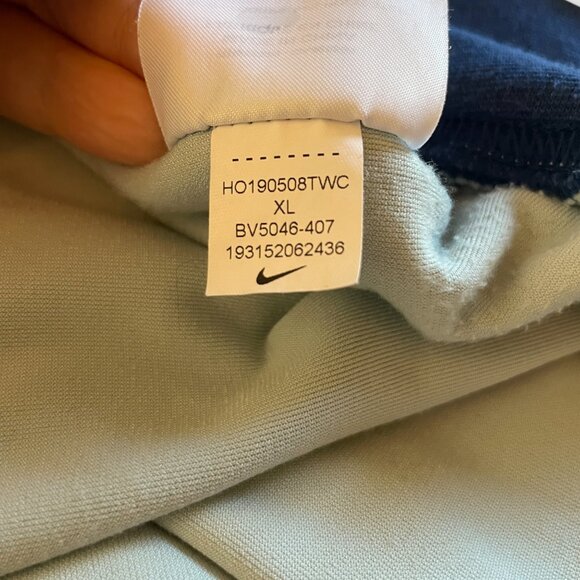 NIKE Velour Cropped Jacket XL Blue Full Zip - Picture 9 of 11